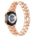 Bracelet Samsung Galaxy Watch4/Watch4 Classic/Watch5/Watch6 en Acier Inoxydable Glam - Rose Doré