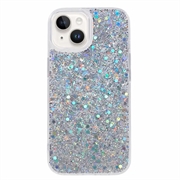 Coque iPhone 15 Plus en TPU Glitter Flakes