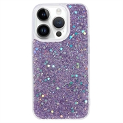 Coque iPhone 15 Pro en TPU Glitter Flakes