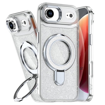 Coque hybride pailletée iPhone Air avec Kickstand - Compatible MagSafe - Transparent