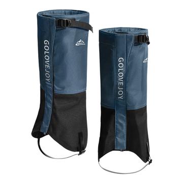 Guêtres imperméables Golovejoy HX39 - Doublure en peluche pour la randonnée, l\'escalade et le ski - L - Bleu / Noir