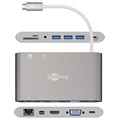 Adaptateur Multiport USB-C Goobay All-in-1 - HDMI, MiniDP, 3 x USB 3.0
