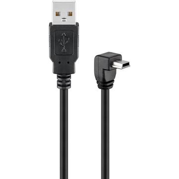 Goobay Câble USB coudé - A mâle/B mâle - 1.8m - Noir