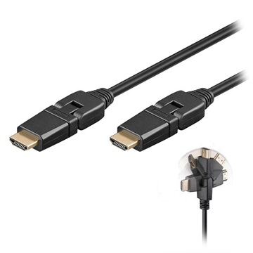 Câble HDMI Haute Vitesse avec Ethernet Goobay - Rotative