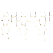Guirlande lumineuse Goobay Icicle avec minuterie - 400 LEDs - Blanc chaud