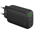 Chargeur Rapide Goobay Multiport - 65W, 2x USB-C, USB-A - Noir