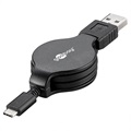Câble Type-C USB 2.0 / USB 3.1 Rétractable Goobay - Noir