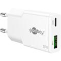 Goobay Slim USB-C PD GaN Chargeur rapide double 30W - Blanc