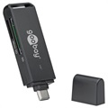 Lecteur de Carte USB-C Portable Goobay - MircoSD, SD - Noir