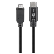 Câble OTG Goobay USB-C vers micro-USB - 0.6m - Noir