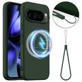 Coque Google Pixel 10 Pro XL en Silicone Liquide - Compatible MagSafe - Vert Foncé