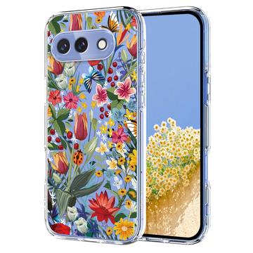 Coque Google Pixel 10a en TPU à motif floral - Lys