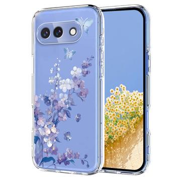 Coque Google Pixel 10a en TPU à motif floral - Violete