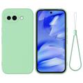 Coque Google Pixel 10a en silicone liquide avec dragonne - Verte