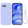 Coque Google Pixel 10a en silicone liquide avec dragonne - Violete
