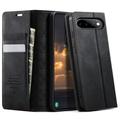 Étui portefeuille Google Pixel 11/11 Pro Caseme 033 en texture de veau avec blocage RFID - Noir