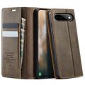 Étui portefeuille Google Pixel 11/11 Pro Caseme 033 en texture de veau avec blocage RFID - Café