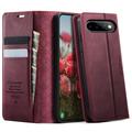 Étui portefeuille Google Pixel 11/11 Pro Caseme 033 en texture de veau avec blocage RFID - Rouge