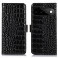 Étui Portefeuille Google Pixel 11 Pro en Cuir avec RFID - Série Crocodile