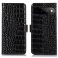 Étui Portefeuille Google Pixel 11 Pro XL en Cuir avec RFID - Série Crocodile