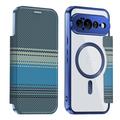Étui à rabat magnétique élégant Google Pixel 11 Pro XL avec emplacements pour cartes RFID - Bleu