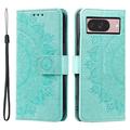 Étui Portefeuille Google Pixel 11 Mandala avec dragonne - Vert menthe
