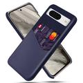 Coque Google Pixel 8aavec Porte-Cartes KSQ - Bleue