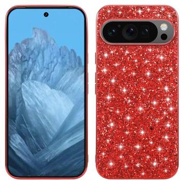 Coque Hybride Google Pixel 9/9 Pro - Série Glitter - Rouge