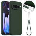 Coque Google Pixel 9 Pro en Silicone Liquide - Compatible MagSafe - Vert Foncé