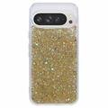 Coque Google Pixel 9 Pro XL en TPU Glitter Flakes - Doré