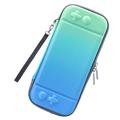 Sac de rangement en couleur dégradée pour Nintendo Switch Étui protecteur en cuir PU portable anti-chute - Vert/Bleu