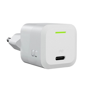 Chargeur Green Cell Power GaN 33W - Chargeur rapide compact USB-C pour ordinateur portable, MacBook, iPhone, tablette, Nintendo Switch - Blanc