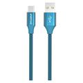Câble Tressé USB-A / USB-C GreyLime - 2m - Bleu