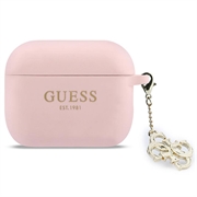 Étui AirPods Pro 3 en Silicone Guess 4G Charm - Rose