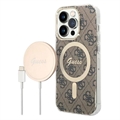 Coque iPhone 14 Pro Max avec Chargeur Sans Fil - Guess 4G Edition Bundle Pack