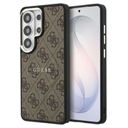 Coque Samsung Galaxy S26 Ultra Guess 4G Gold Frame - Compatible MagSafe - Marrone