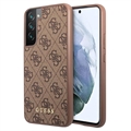 Coque Hybride Samsung Galaxy S23 5G Guess 4G Metal Gold Logo - Marrone