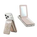 Porte-cartes magnétique Guess 4G Miroir avec fonction support - Rose