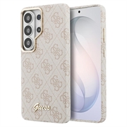 Coque magnétique Samsung Galaxy S26 Ultra Guess 4G Script Metal Logo - Rose