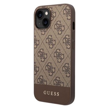 Coque Hybride iPhone 14 Guess 4G Stripe - Marrone