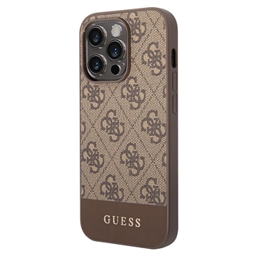 Coque Hybride iPhone 14 Pro Max Guess 4G Stripe - Marrone