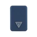 Guess Grained Triangle Logo Compatible MagSafe Powerbank 5000mAh - Bleu