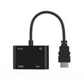 Adaptateur HDMI vers HDMI et VGA avec port micro USB pour l'alimentation et prise audio 3.5mm