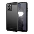 Coque HMD Fusion en TPU Brossé - Fibre de Carbone - Noire