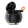 HT-571 Chargeur sans fil magnétique 5-en-1 avec haut-parleur Bluetooth et veilleuse - Noir