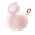 HT-571 Chargeur sans fil magnétique 5-en-1 avec haut-parleur Bluetooth et veilleuse - Rose