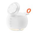 HT-571 Chargeur sans fil magnétique 5-en-1 avec haut-parleur Bluetooth et veilleuse - Blanc