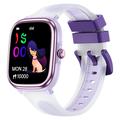 Montre connectée HT40 pour enfants avec surveillance de la fréquence cardiaque et du sommeil - IP68 - Violet