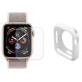 Set de Protection Complète Apple Watch Series SE (2022)/SE/6/5/4 Hat Prince - 40mm - Blanc