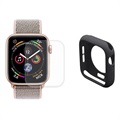 Set de Protection Complète Apple Watch Series SE (2022)/SE/6/5/4 Hat Prince - 44mm - Noir